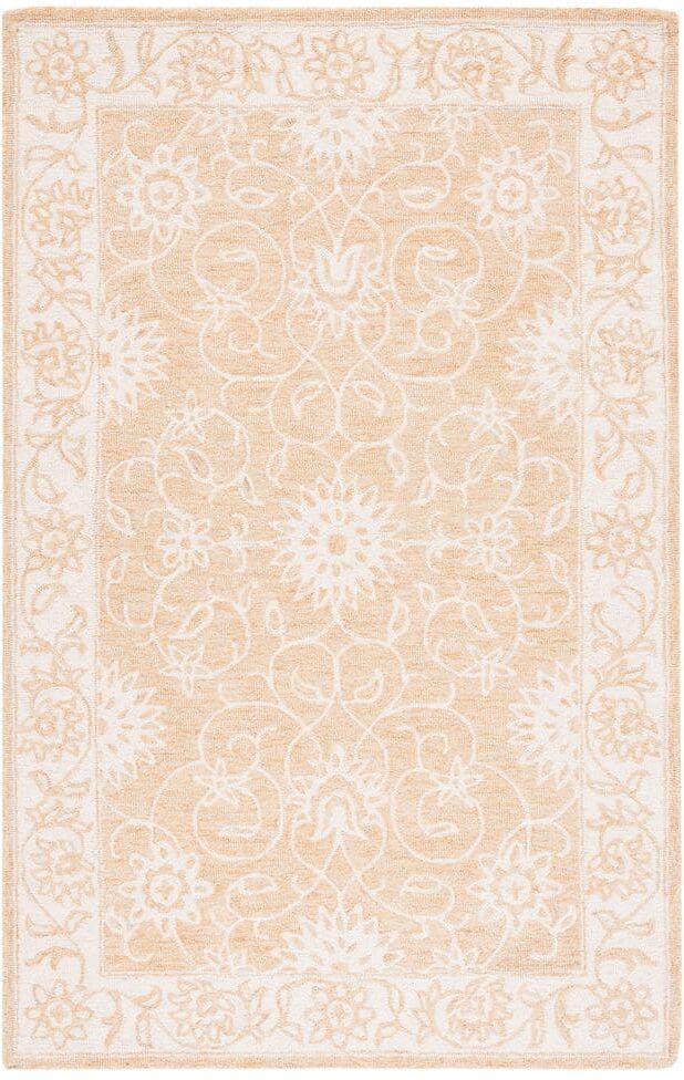 SAFAVIEH Jardin Yellow/Ivory 6 ft. x 9 ft. Border Floral Area Rug