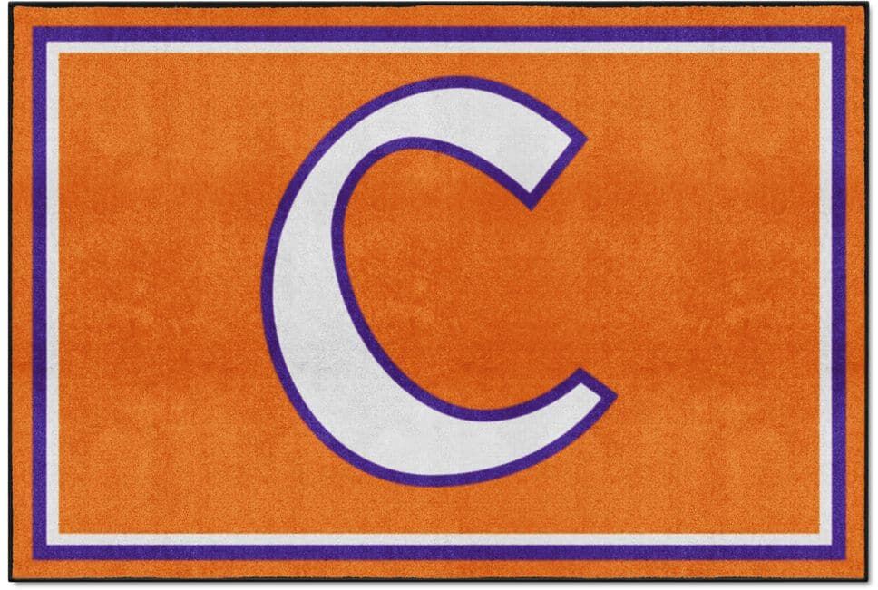 FANMATS Clemson Tigers Orange 5 ft. x 8 ft. Plush Area Rug