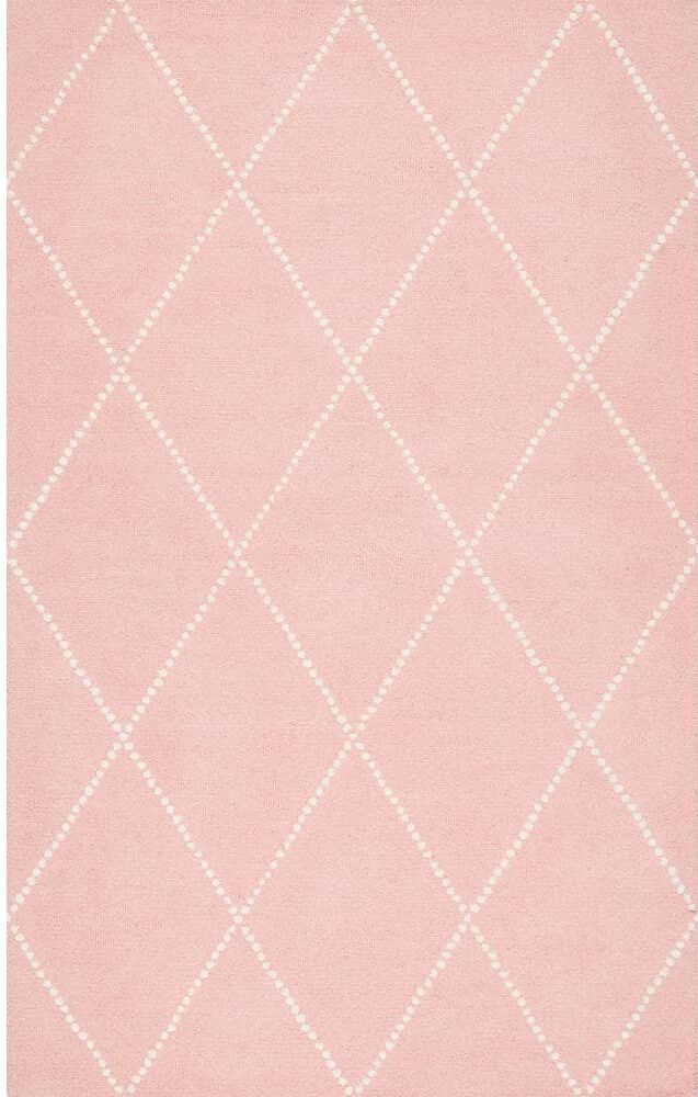 nuLOOM Elvia Mid Century Modern Moroccan Trellis Baby Pink 5 ft. x 8 ft. Area Rug