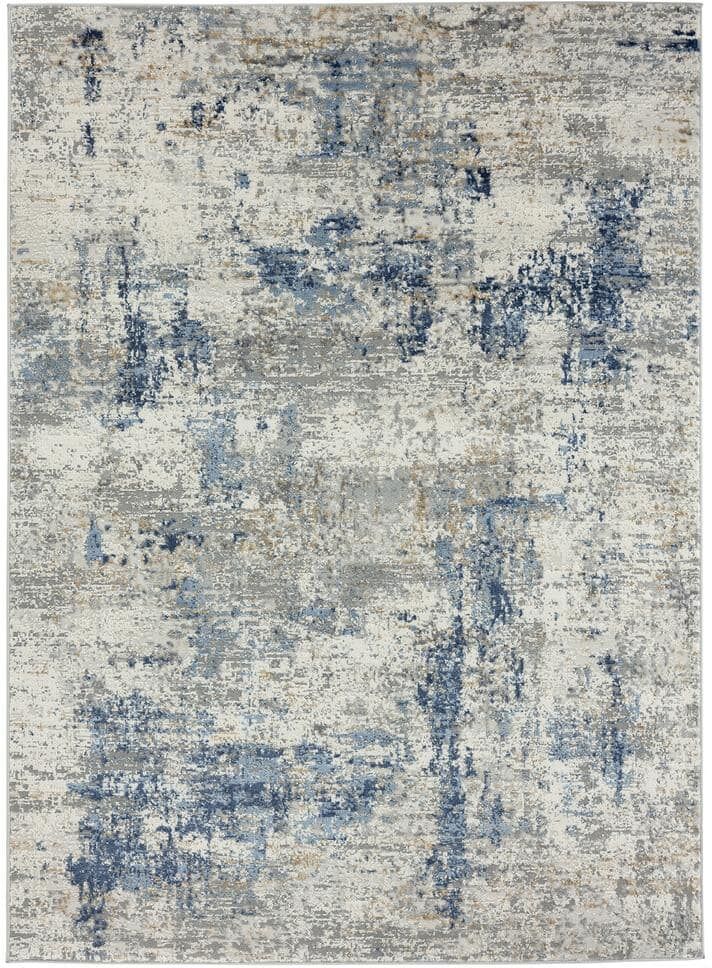 United Eternity Elixir Blue 7 ft. 10 in. x 10 ft. 6 in. Area Rug