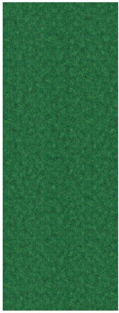 Ottomanson Lifesaver Non-Slip Rubberback Indoor/Outdoor Long Hallway Runner Rug 2 ft. 7"x 26 ft. Green Polyester Garage Flooring