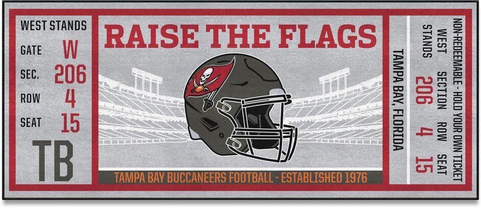 FANMATS NFL - Tampa Bay Buccaneers 30 in. x 72 in. Indoor Ticket Runner Rug