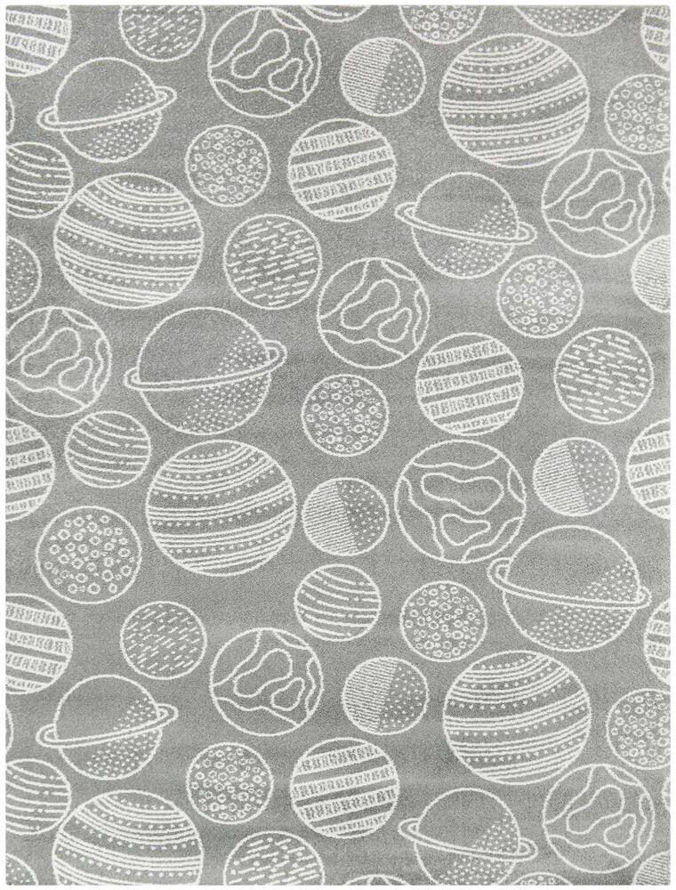 BALTA Space Planets Medium Grey 5 ft. x 7 ft. Area Rug