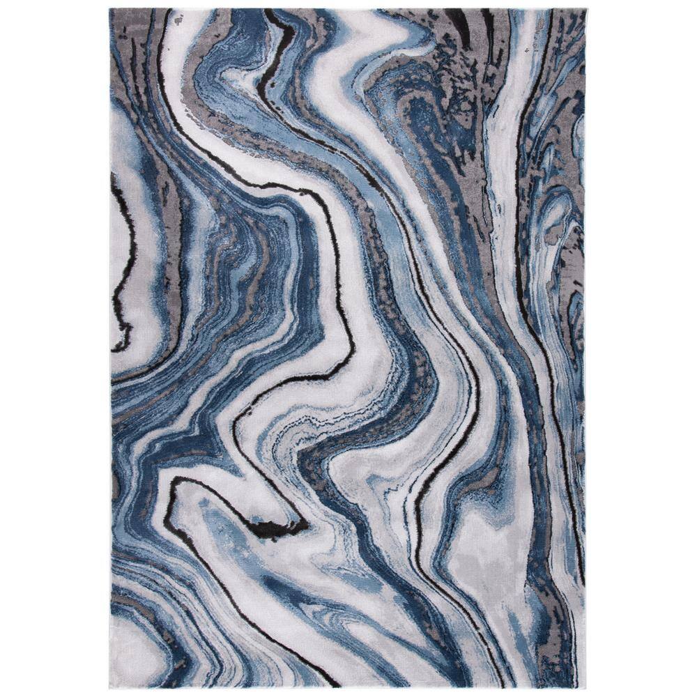 SAFAVIEH Craft Blue/Gray 4 ft. x 6 ft. Abstract Area Rug