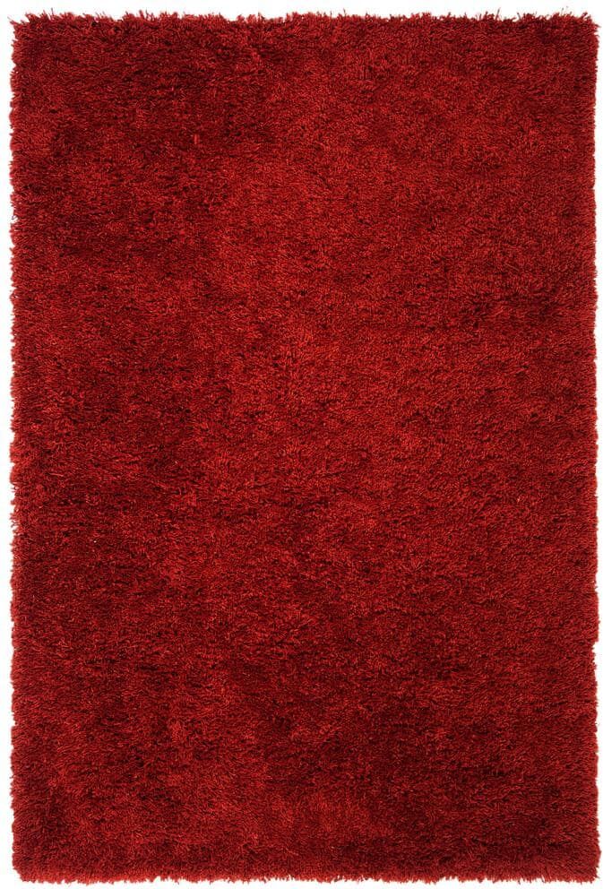 SAFAVIEH Classic Shag Ultra Rust 5 ft. x 8 ft. Solid Area Rug