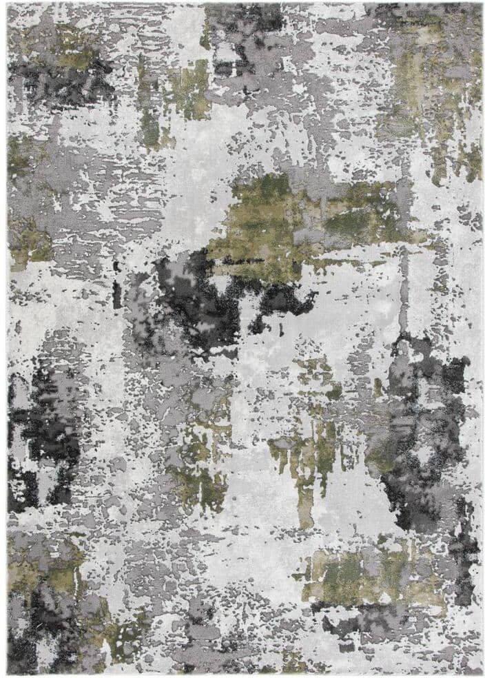 SAFAVIEH Craft Gray/Green 3 ft. x 5 ft. Gradient Abstract Area Rug