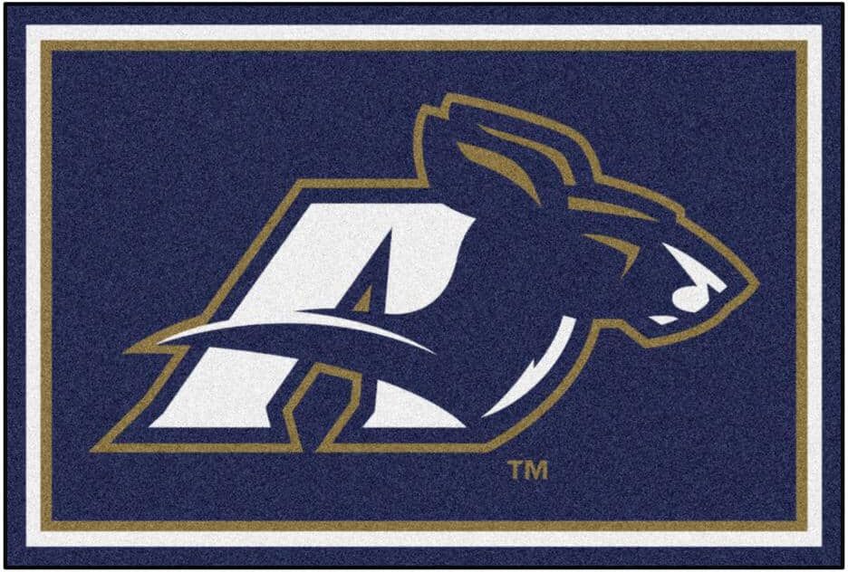 FANMATS NCAA - University of Akron Blue 8 ft. x 5 ft. Indoor Area Rug