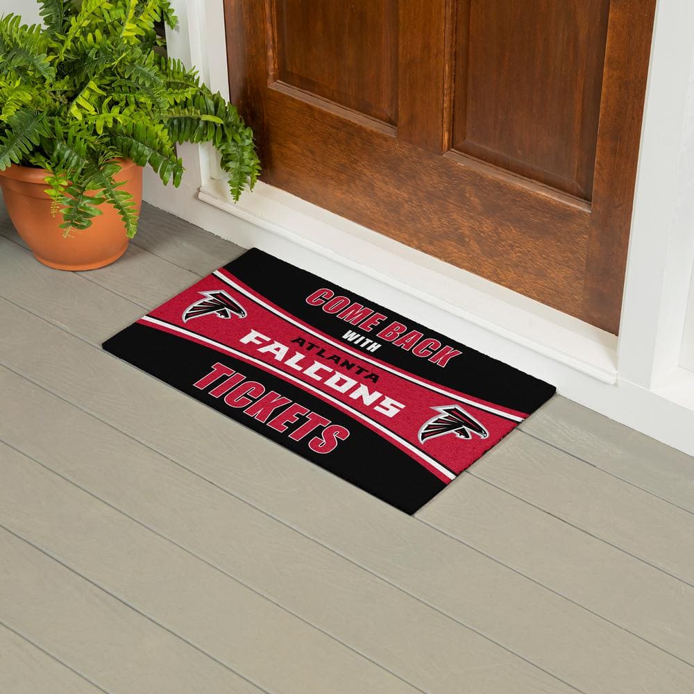 Evergreen Atlanta Falcons 28 in. x 16 in. PVC "Come Back With Tickets" Trapper Door Mat