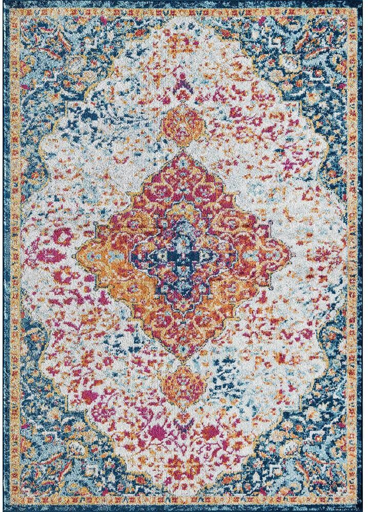 Rugs America Hailey Vivid Beauty 2'6"x4' Vintage Blue Area Rug