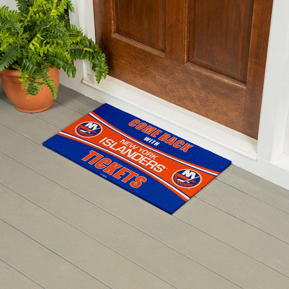 Evergreen New York Islanders 28 in. x 16 in. PVC "Come Back With Tickets" Trapper Door Mat