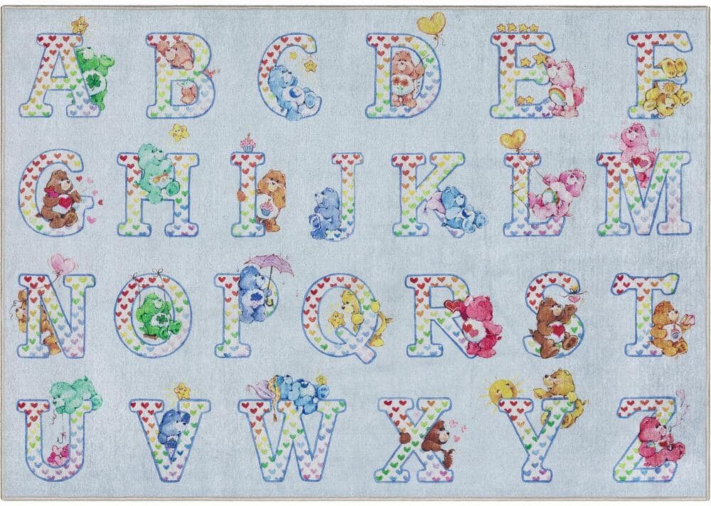 Well Woven Care Bears Alphabet Baby Multi 5 ft. x 7 ft. Area Rug