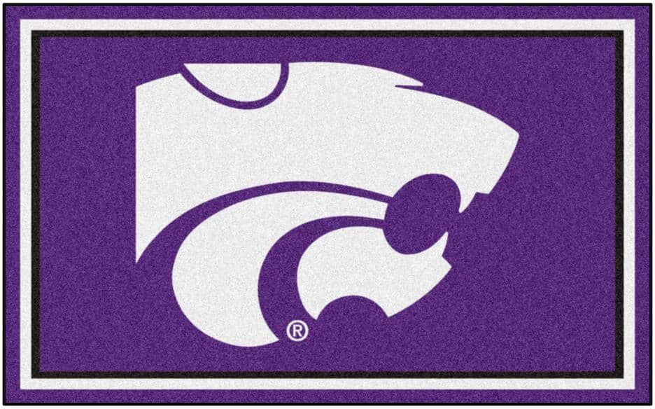 FANMATS NCAA - Kansas State University Purple 6 ft. x 4 ft. Indoor Rectangle Area Rug