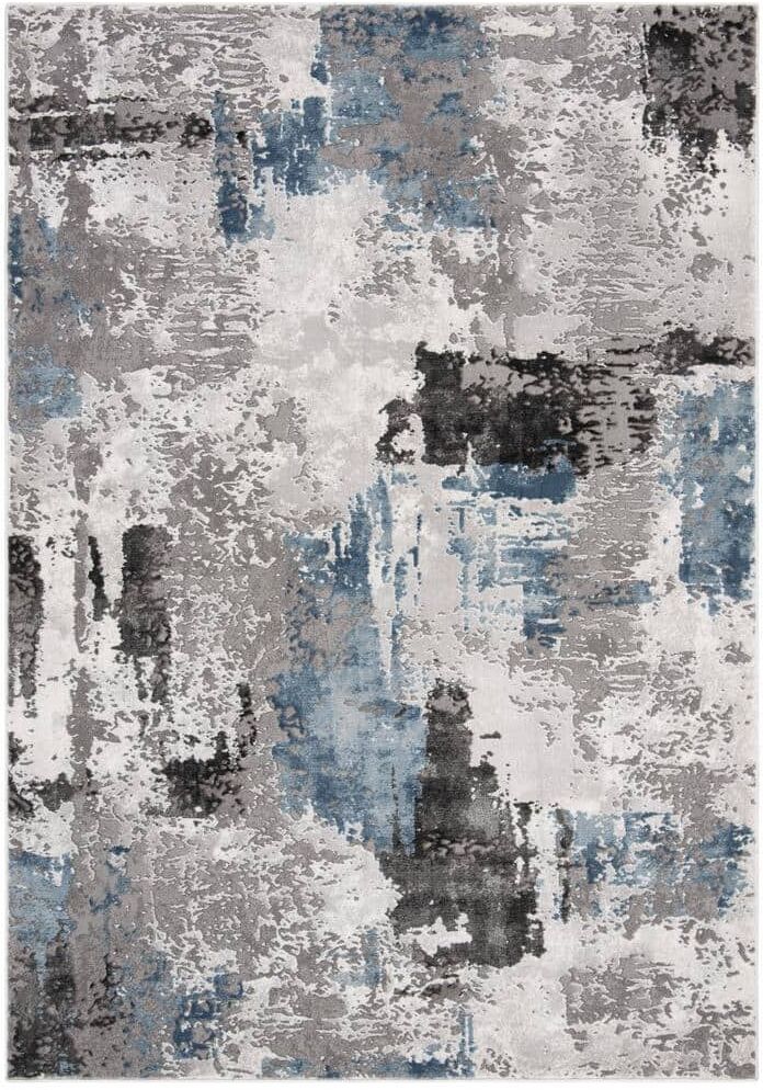 SAFAVIEH Craft Gray/Blue 7 ft. x 9 ft. Gradient Abstract Area Rug