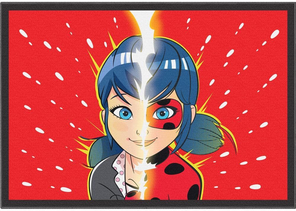 Well Woven Miraculous Ladybug Double Face Miraculous Red 5 ft. x 7 ft. Area Rug