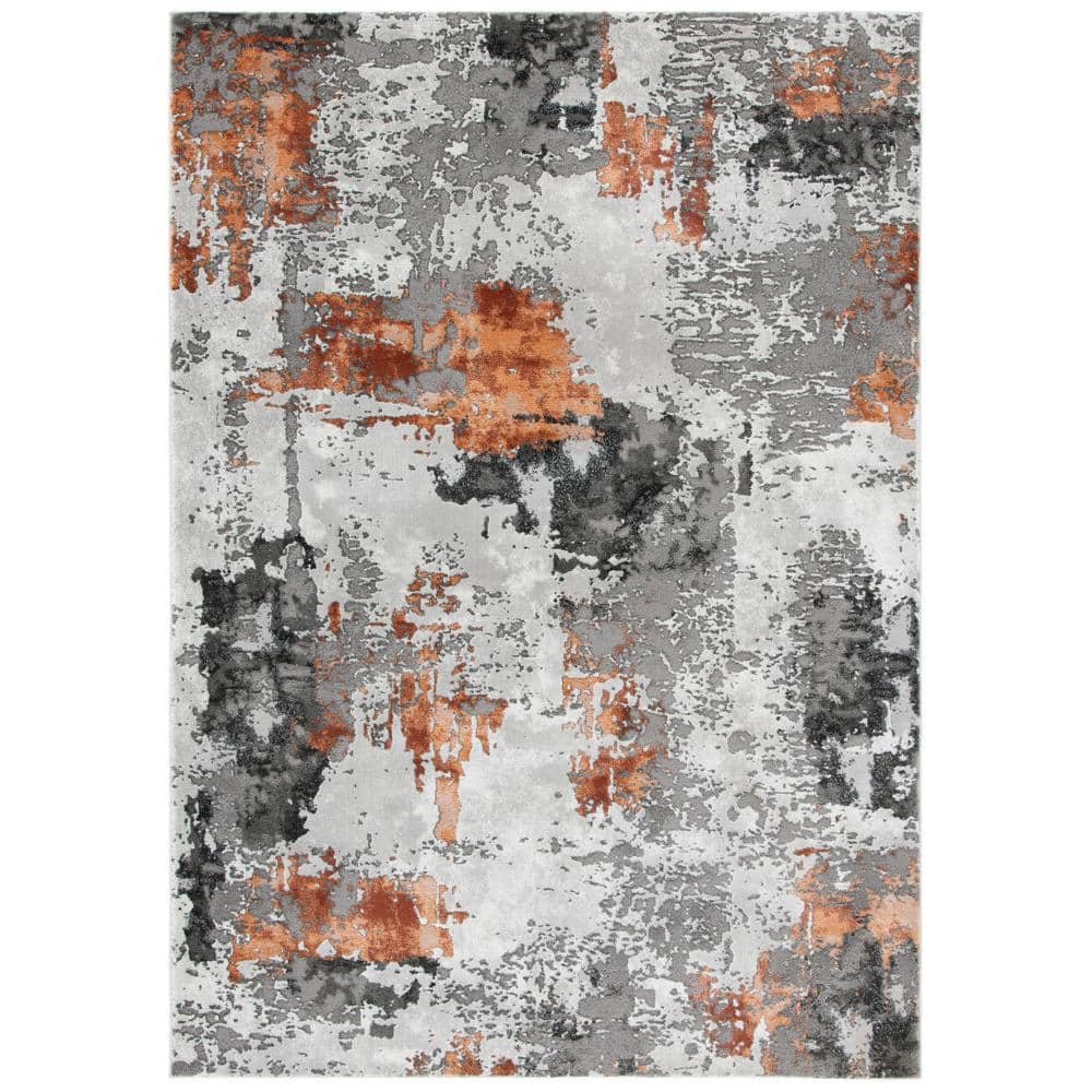SAFAVIEH Craft Gray/Brown 2 ft. x 4 ft. Gradient Abstract Area Rug