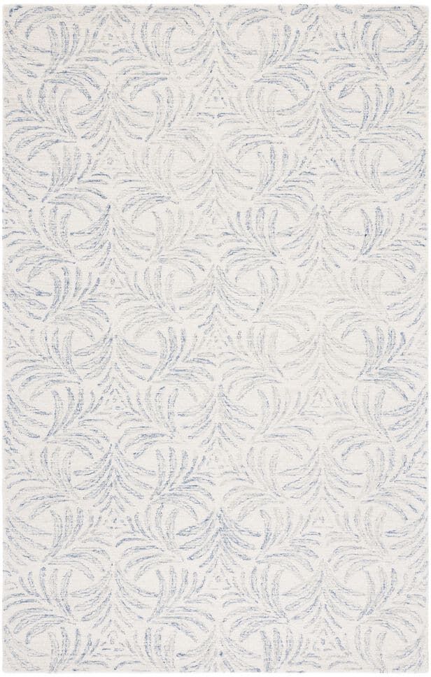 SAFAVIEH Jardin Ivory/Blue 8 ft. x 10 ft. Floral Area Rug