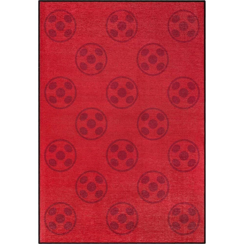 Well Woven Miraculous Ladybug Large Ladybug Repeat Red 5 ft. x 7 ft. Area Rug