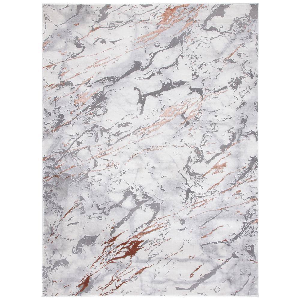 SAFAVIEH Craft Gray/Brown 5 ft. x 8 ft. Abstract Marble Area Rug