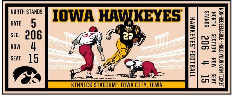 FANMATS NCAA University of Iowa 30 in. x 72 in. Indoor Ticket Runner Rug