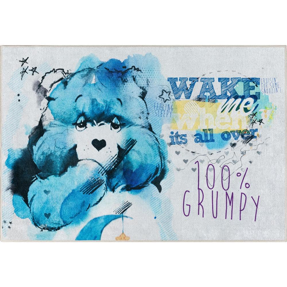 Well Woven Care Bears Wake Me Up Blue 3 ft. 3 in. x 5 ft. Area Rug