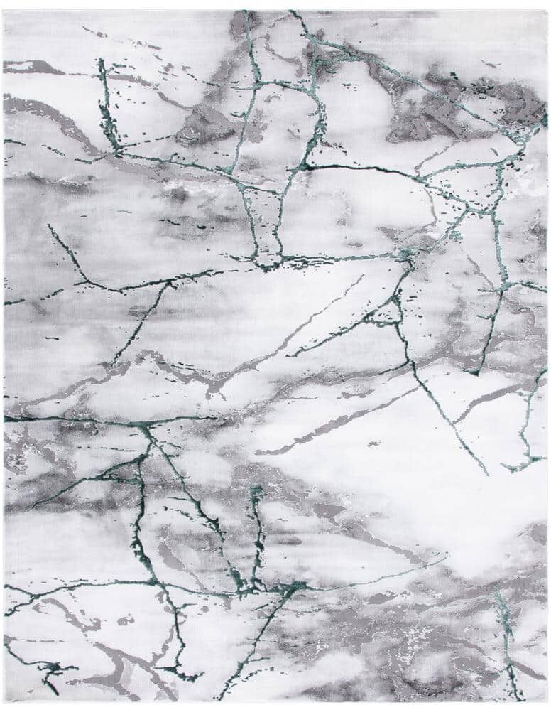 SAFAVIEH Craft Gray/Green 11 ft. x 14 ft. Distressed Abstract Area Rug