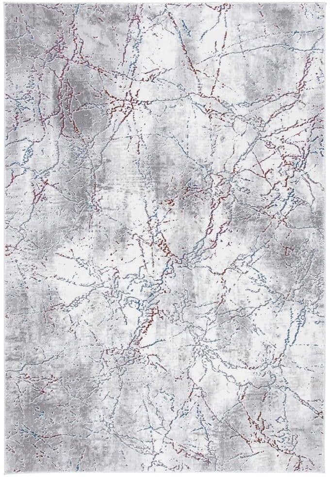 SAFAVIEH Craft Gray/Blue 5 ft. x 8 ft. Distressed Marble Area Rug