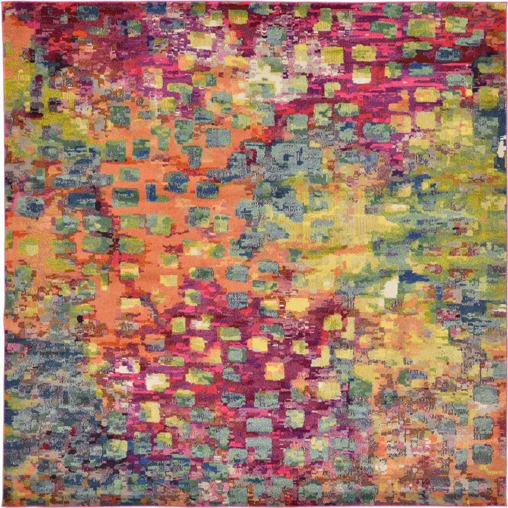 Unique Jardin Ivy Multi 9' 10 x 9' 10 Square Rug