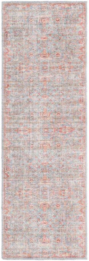 Unique Nostalgia Olivia Antique Blue 2 ft. x 6 ft. Machine Washable Area Rug