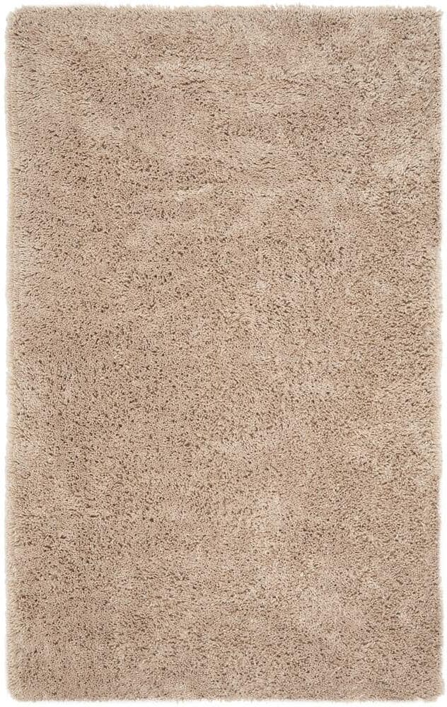 SAFAVIEH Classic Shag Ultra Taupe 9 ft. x 12 ft. Solid Area Rug