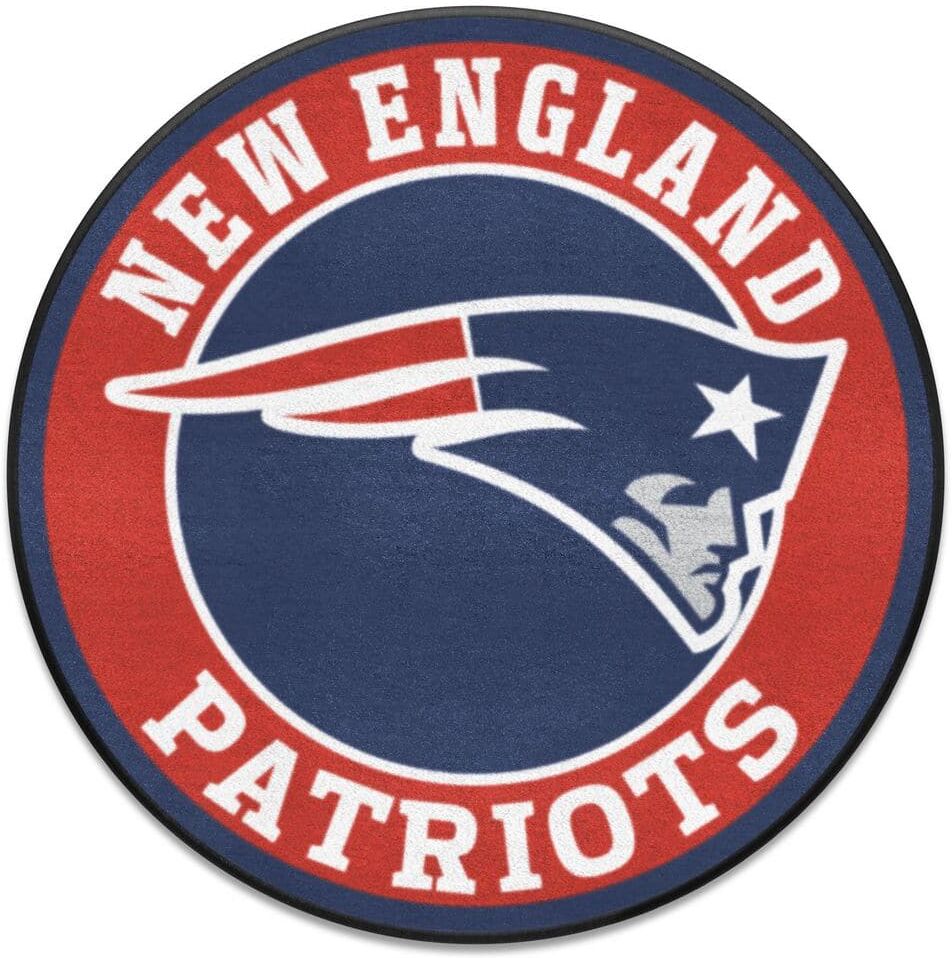 FANMATS NFL New England Patriots Navy 2 ft. x 2 ft. Round Area Rug