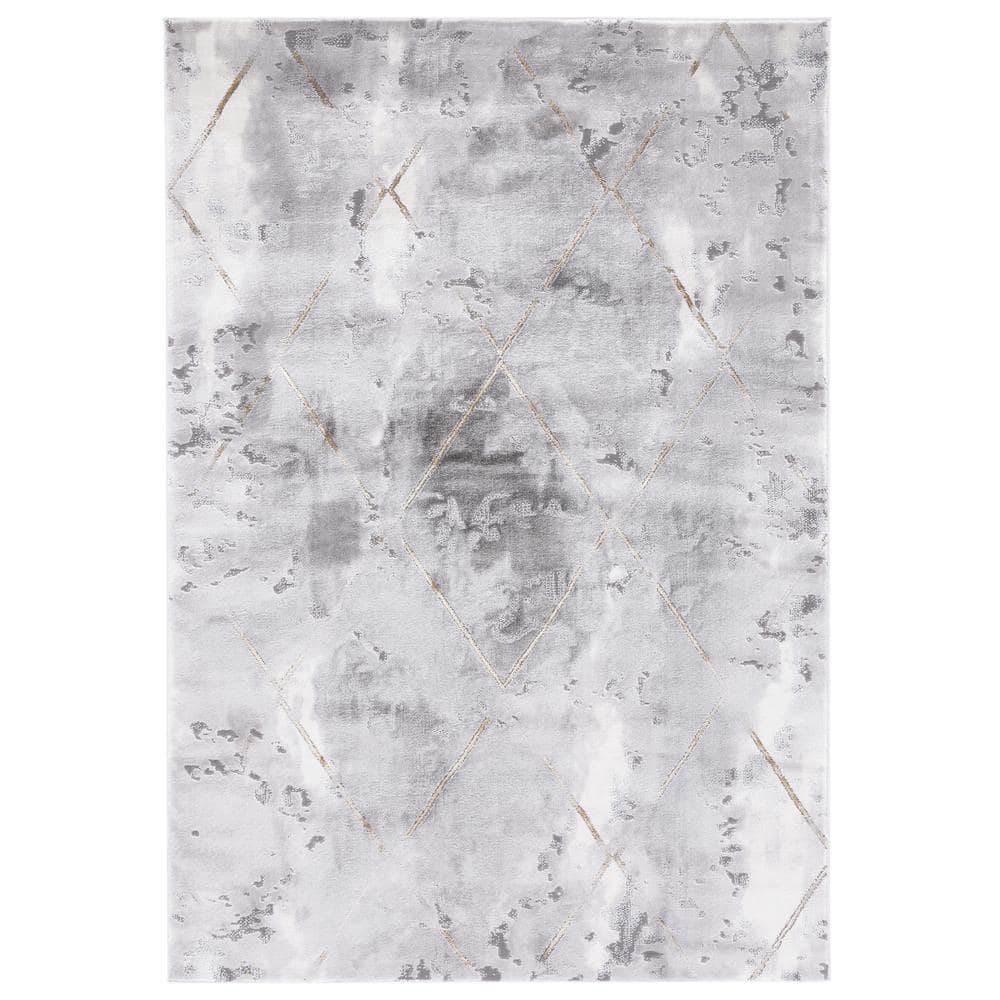 SAFAVIEH Craft Gray/Brown 8 ft. x 10 ft. Diamond Marble Area Rug