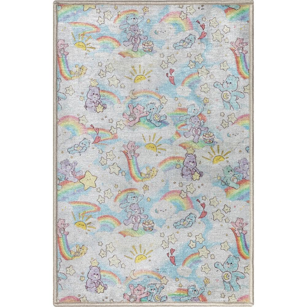 Well Woven Care Bears Rainbows In The Sky Multi 2 ft. x 3 ft. Area Rug