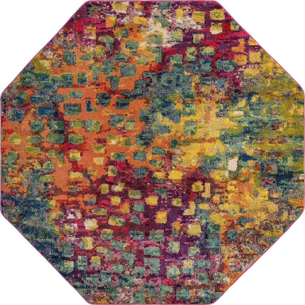 Unique Jardin Ivy Multi 8' 0 x 8' 0 Octagon Rug