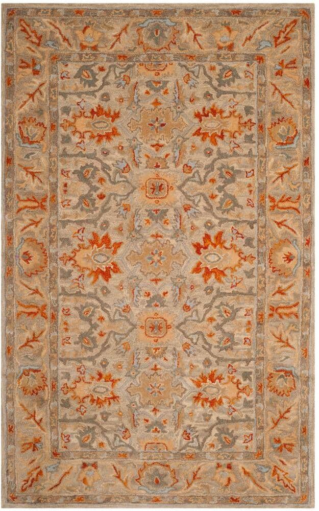 SAFAVIEH Antiquity Beige/Multi 4 ft. x 6 ft. Floral Antique Border Area Rug