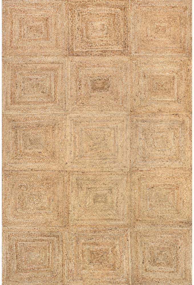 nuLOOM Natural 5 ft. x 8 ft. Sunita Casual Geometric Jute Area Rug