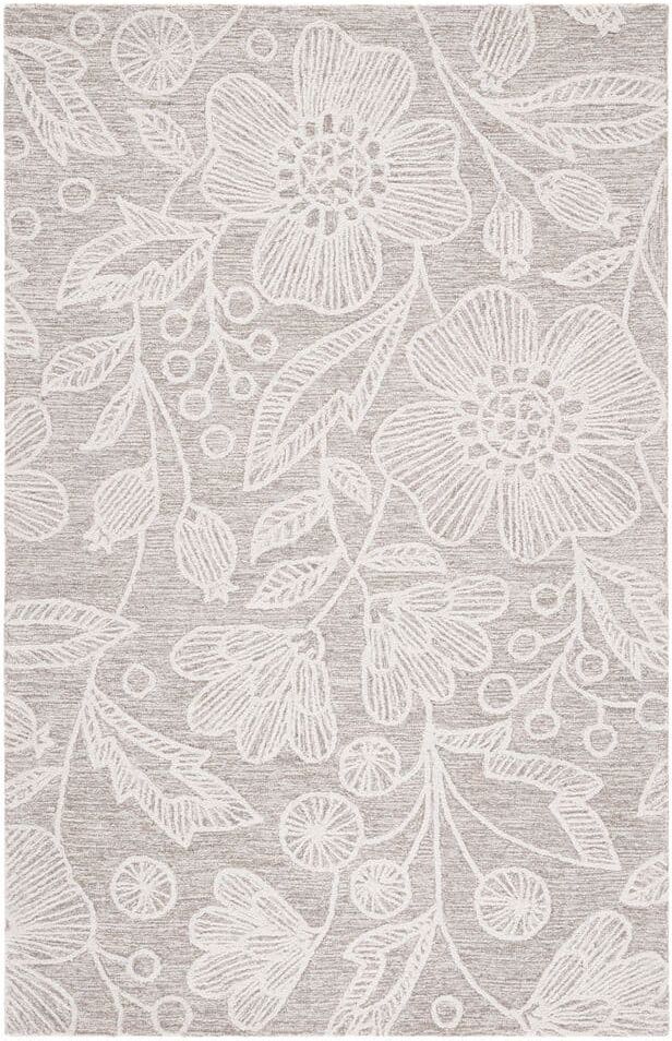 SAFAVIEH Jardin Natural/Ivory 4 ft. x 6 ft. Floral Area Rug