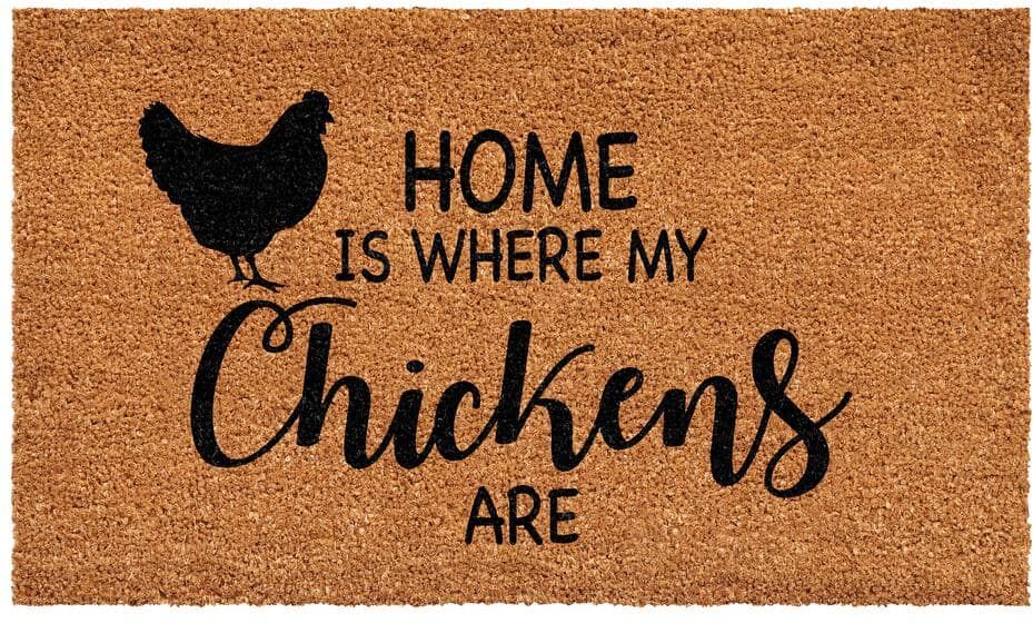 Calloway Mills Home is Where my Chickens are Doormat 24" x 48"