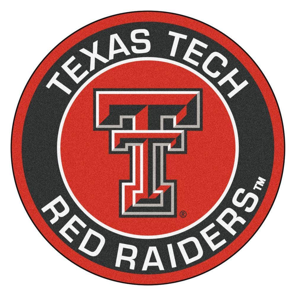 FANMATS NCAA Texas Tech University Black 2 ft. x 2 ft. Round Area Rug