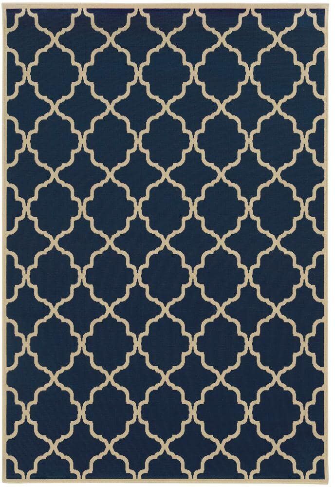 Home Decorators Collection Newport Navy 5 ft. x 8 ft. Area Rug