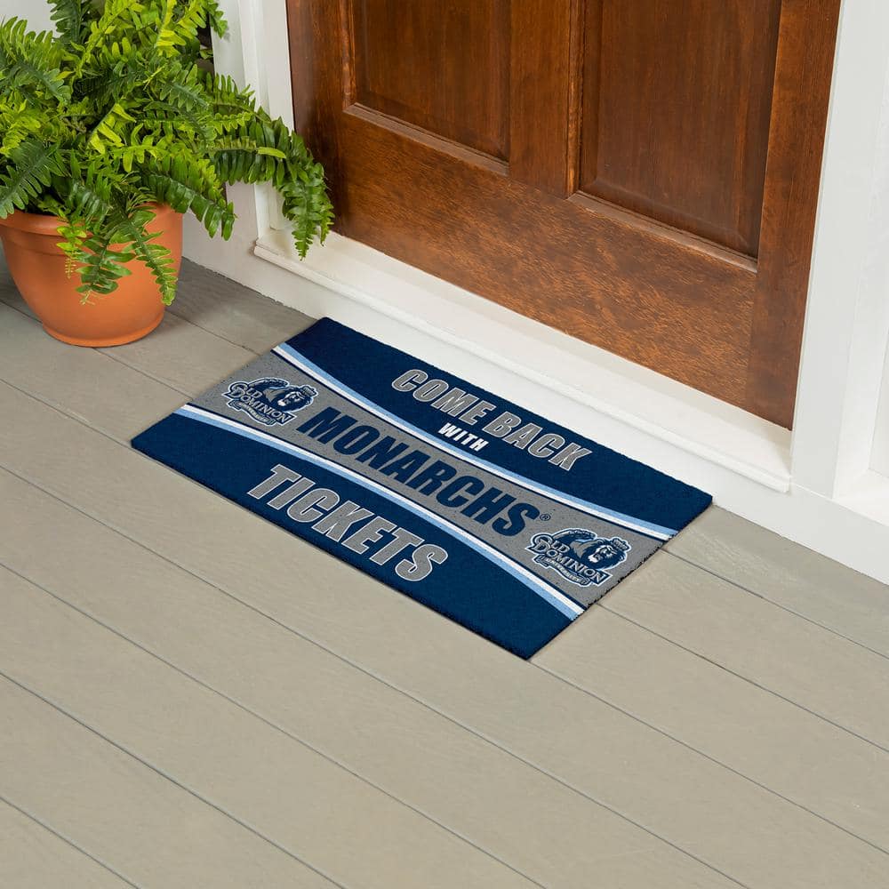 Evergreen Old Dominion University 28 in. x 16 in. PVC "Come Back With Tickets" Trapper Door Mat