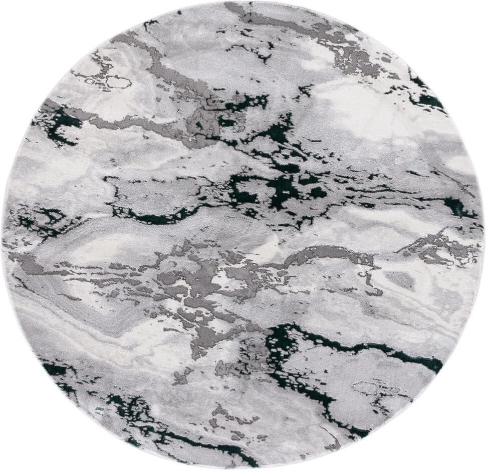 SAFAVIEH Craft Gray/Green 7 ft. x 7 ft. Marbled Abstract Round Area Rug