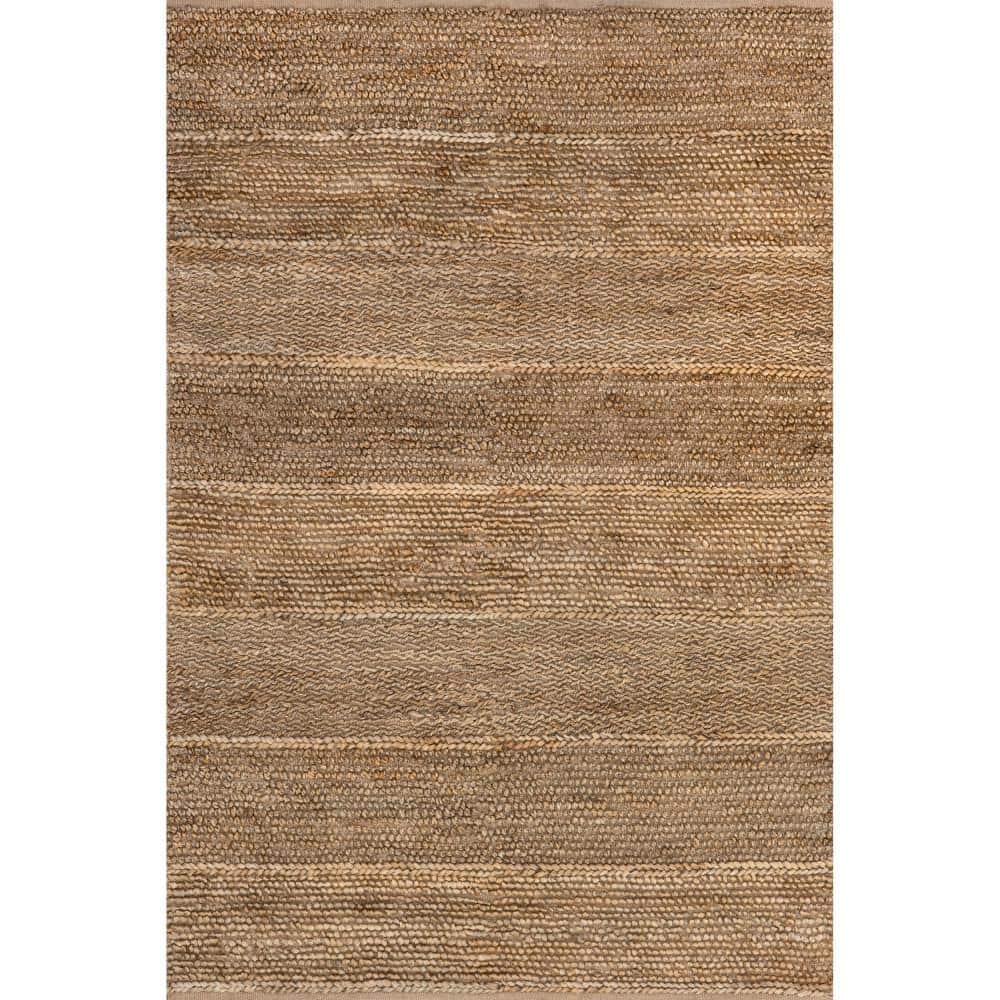 nuLOOM Paislee Natural 5 ft. x 8 ft. Solid Jute Area Rug