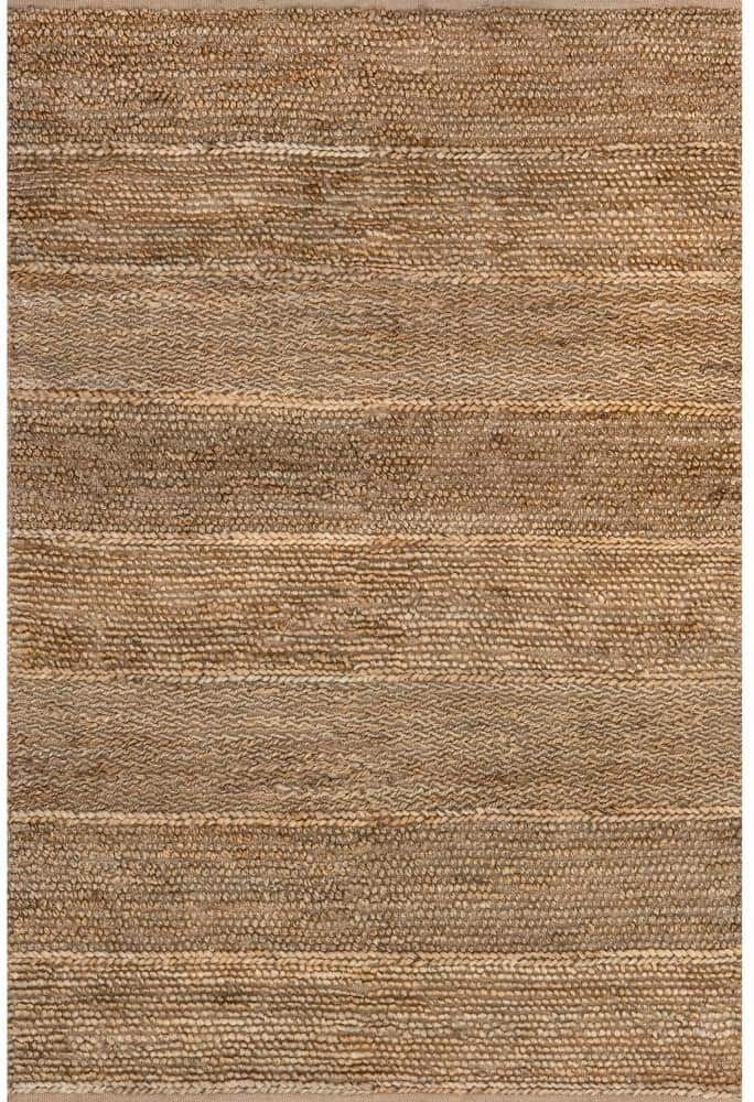 nuLOOM Paislee Natural 8 ft. x 10 ft. Solid Jute Area Rug