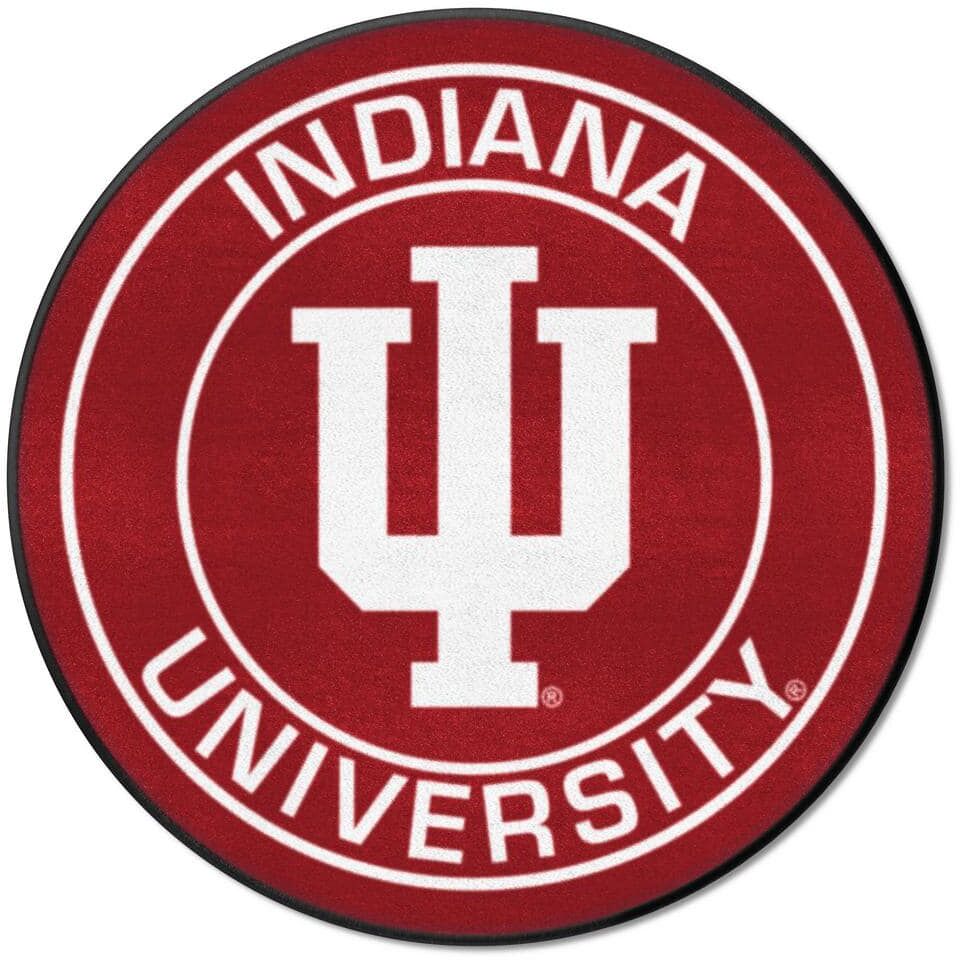 FANMATS NCAA Indiana University Red 2 ft. x 2 ft. Round Area Rug