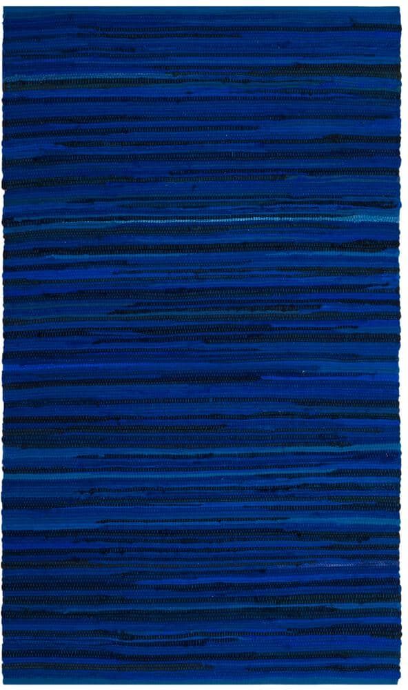 SAFAVIEH Rag Rug Blue/Multi 3 ft. x 5 ft. Striped Gradient Area Rug