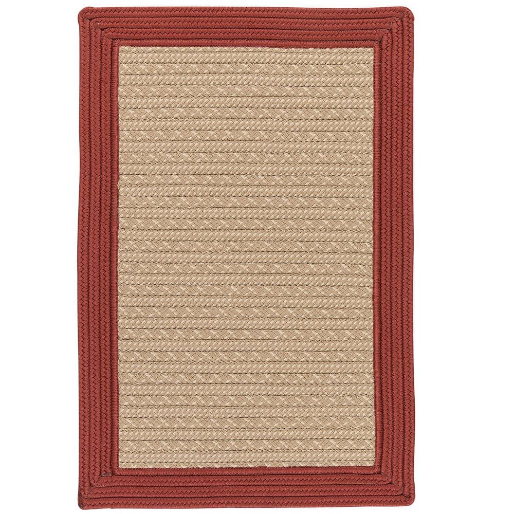 Home Decorators Collection Beverly Brick 4 ft. x 6 ft. Braided Indoor/Outdoor Patio Area Rug