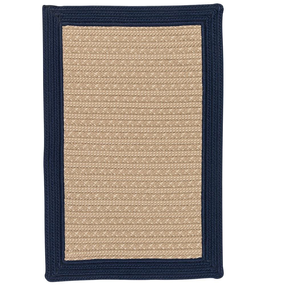 Home Decorators Collection Beverly Navy 8 ft. x 10 ft. Braided Indoor/Outdoor Patio Area Rug