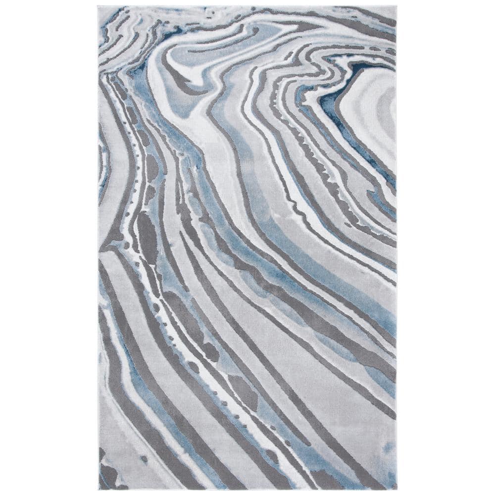 SAFAVIEH Craft Blue/Gray 3 ft. x 5 ft. Abstract Area Rug
