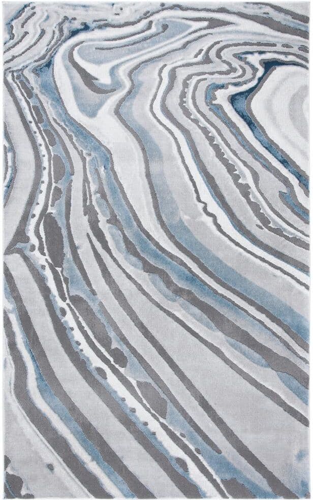 SAFAVIEH Craft Blue/Gray 5 ft. x 8 ft. Abstract Area Rug