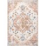 nuLOOM Willow Vintage Medallion Machine Washable Beige 5 ft. x 8 ft. Area Rug